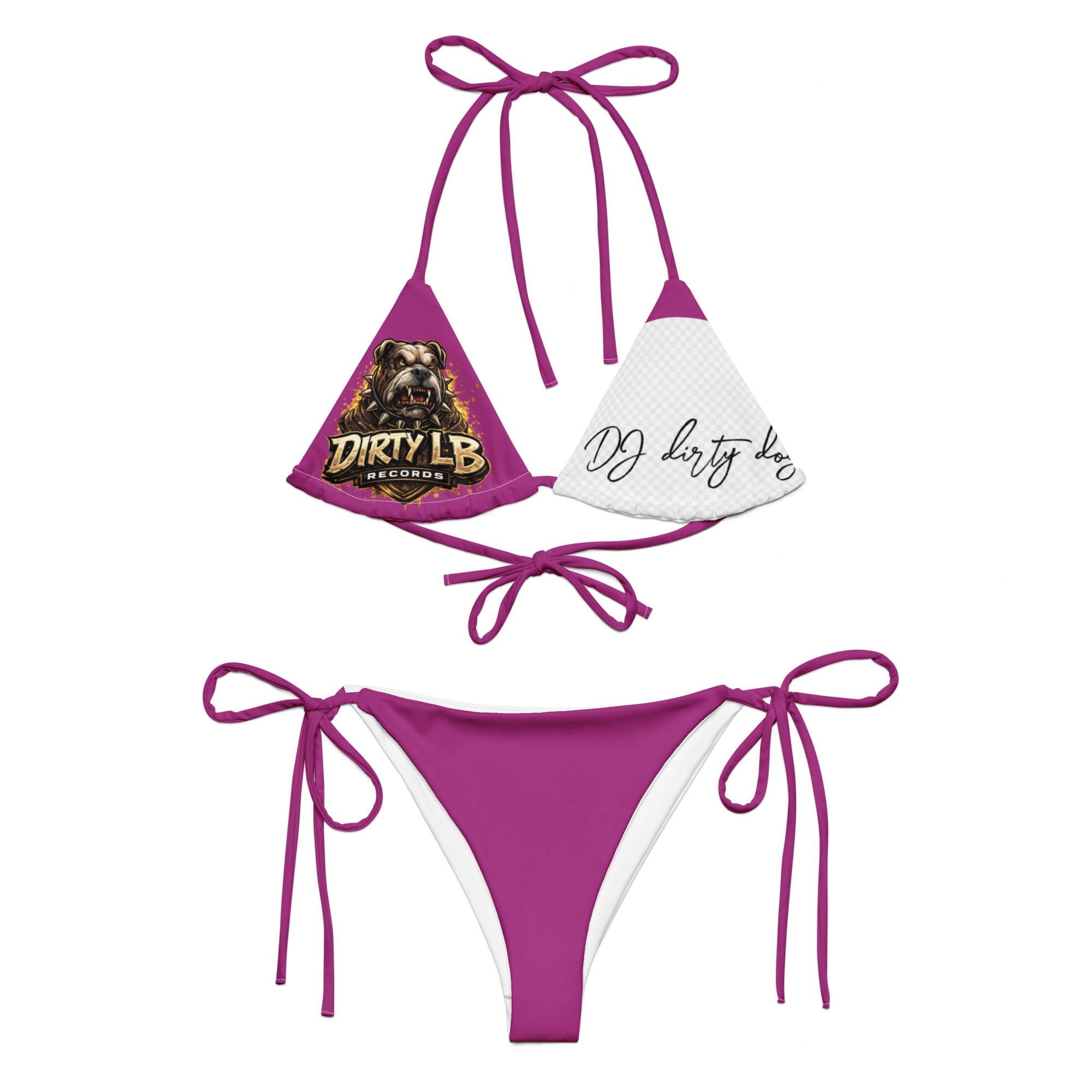 All-over print recycled string bikini