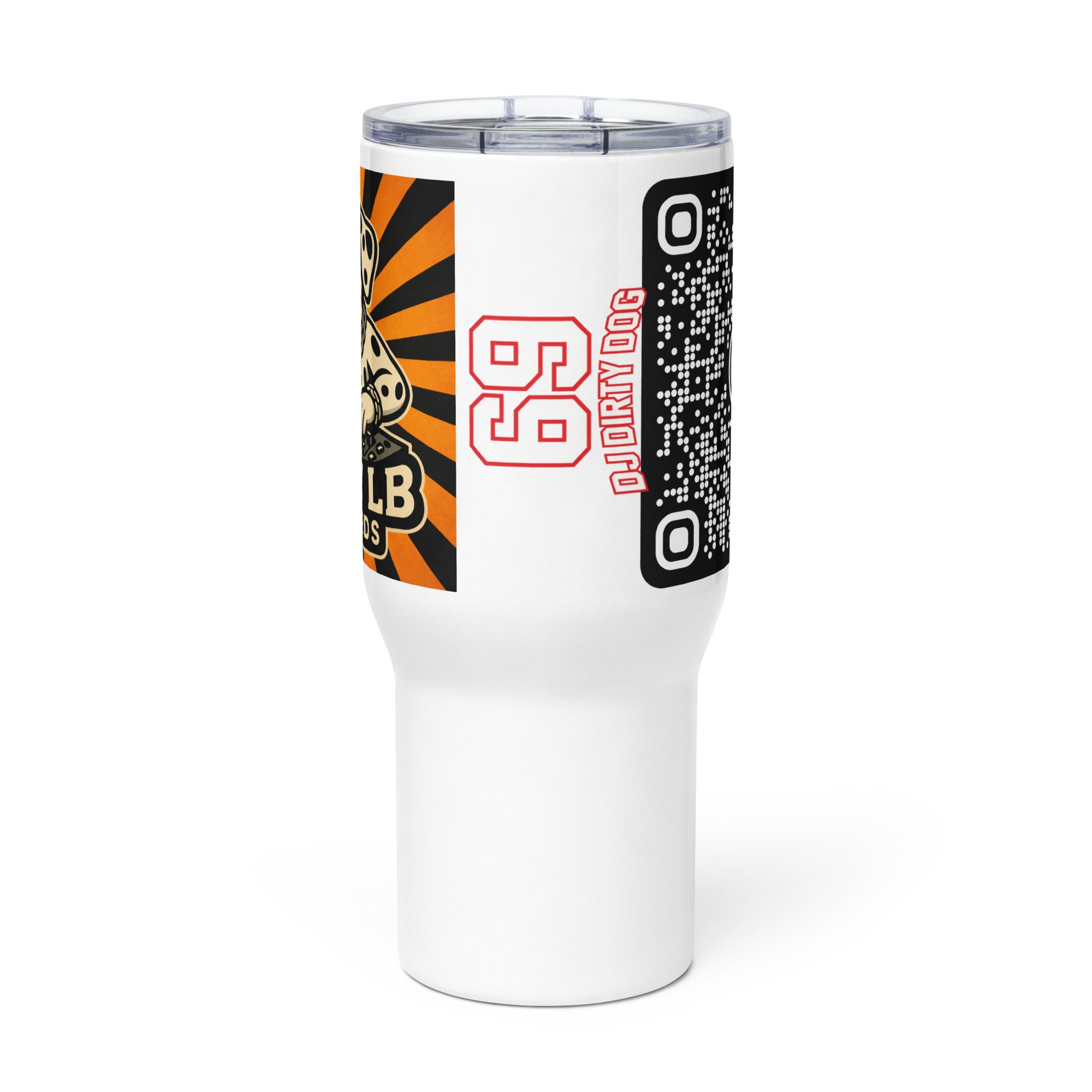 Travel mug with a handle